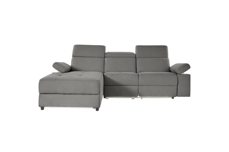 Kulmasohva 3-istuttava Rayland Harmaa, Sunday-kangas, Vasen Manuaalinen Levitettävä Tuoli - Harmaa, Sunday-kangas, Vasen Manuaalinen Levitettävä Tuoli - Huonekalut - Sohva - Mekanismisohva