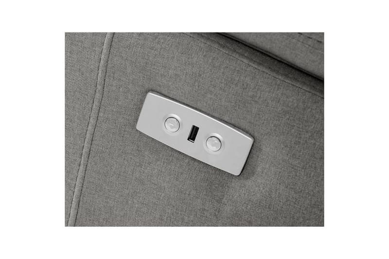 Kulmasohva 3-istuttava Rayland Harmaa, Sunday-kangas, Vasen Sähkökäyttöinen Levitettävä Tuoli - Harmaa, Sunday-kangas, Vasen Sähkökäyttöinen Levitettävä Tuoli - Huonekalut - Sohva - Mekanismisohva