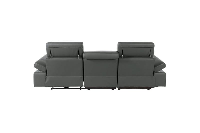 Kulmasohva 3-istuttava Rayland Harmaa, PU, Vasen Manuaalinen Levitettävä Tuoli - Harmaa, PU, Vasen Manuaalinen Levitettävä Tuoli - Huonekalut - Sohva - Nahkasohva