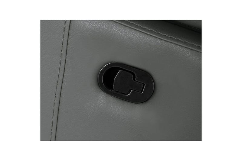 Kulmasohva 3-istuttava Rayland Harmaa, PU, Vasen Manuaalinen Levitettävä Tuoli - Harmaa, PU, Vasen Manuaalinen Levitettävä Tuoli - Huonekalut - Sohva - Nahkasohva