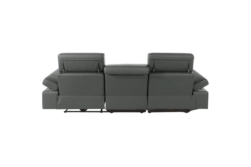 Kulmasohva 3-istuttava Rayland Harmaa, PU, Vasen Sähkökäyttöinen Levitettävä Tuoli - Harmaa, PU, Vasen Sähkökäyttöinen Levitettävä Tuoli - Huonekalut - Sohva - Nahkasohva