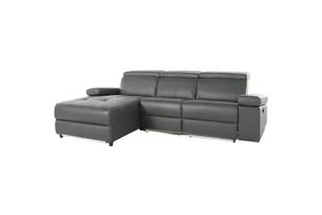 Kulmasohva 3-istuttava Rayland Harmaa, PU, Vasen Manuaalinen Levitettävä Tuoli