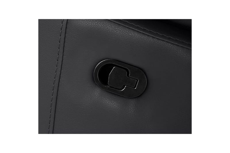 Kulmasohva 3-istuttava Rayland Musta, PU, Vasen Manuaalinen Levitettävä Tuoli - Musta, PU, Vasen Manuaalinen Levitettävä Tuoli - Huonekalut - Sohva - Nahkasohva