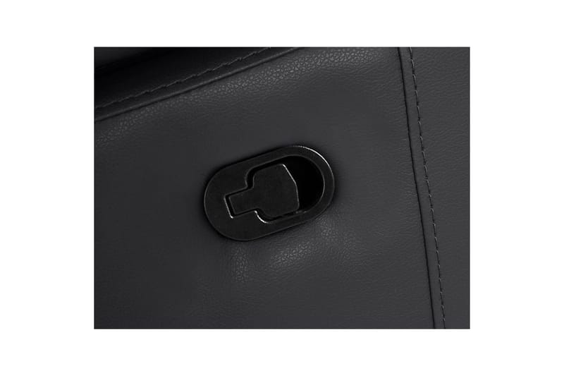 Kulmasohva 3-istuttava Rayland Musta, PU, Manuaalinen oikea lepohuone - Musta, PU, Manuaalinen oikea lepohuone - Huonekalut - Sohva - Nahkasohva