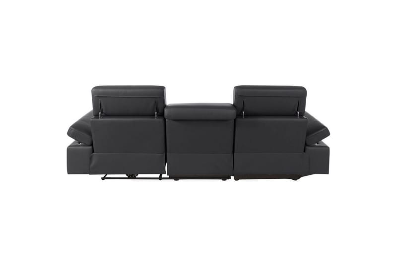 Kulmasohva 3-istuttava Rayland Musta, PU, Vasen Sähkökäyttöinen Levitettävä Tuoli - Musta, PU, Vasen Sähkökäyttöinen Levitettävä Tuoli - Huonekalut - Sohva - Nahkasohva