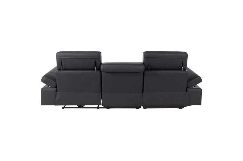 Kulmasohva 3-istuttava Rayland Musta, PU, Vasen Manuaalinen Levitettävä Tuoli - Musta, PU, Vasen Manuaalinen Levitettävä Tuoli - Huonekalut - Sohva - Nahkasohva