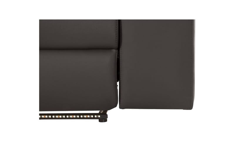 Kulmasohva 3-istuttava Rayland Ruskea, Nahka/PU, Vasen Sähkökäyttöinen Levitettävä Tuoli - Ruskea, Nahka/PU, Vasen Sähkökäyttöinen Levitettävä Tuoli - Huonekalut - Sohva - Nahkasohva