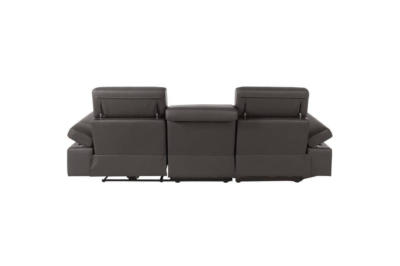 Kulmasohva 3-istuttava Rayland Ruskea, Nahka/PU, Vasen Sähkökäyttöinen Levitettävä Tuoli - Ruskea, Nahka/PU, Vasen Sähkökäyttöinen Levitettävä Tuoli - Huonekalut - Sohva - Nahkasohva