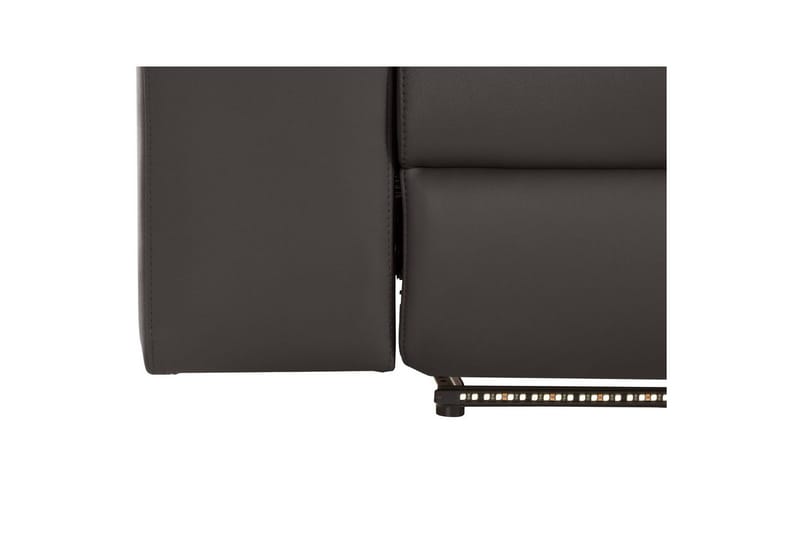 Kulmasohva 3-istuttava Rayland Ruskea, PU, Sähköinen oikea lepohuone - Ruskea, PU, Sähköinen oikea lepohuone - Huonekalut - Sohva - Nahkasohva