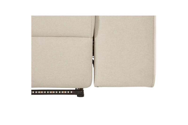 Kulmasohva 3-istuttava Rayland Valkoinen, Sunday-kangas, Vasen Sähkökäyttöinen Levitettävä Tuoli - Valkoinen, Sunday-kangas, Vasen Sähkökäyttöinen Levitettävä Tuoli - Huonekalut - Sohva - Mekanismisohva