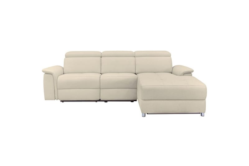 Kulmasohva 3-istuttava Pareli Valkoinen, Sunday-kangas, Manuaalinen oikea lepohuone - Valkoinen, Sunday-kangas, Manuaalinen oikea lepohuone - Huonekalut - Sohva - Mekanismisohva