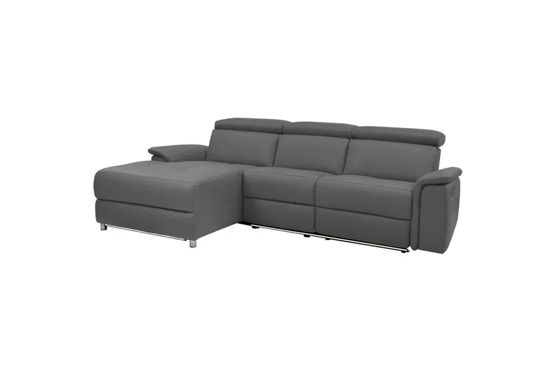 Kulmasohva 3-istuttava Pareli Antrasiitti, Sunday-kangas, Vasen Manuaalinen Levitettävä Tuoli, Antrasiitti, Sunday-kangas, Vasen Manuaalinen Levitettävä Tuoli