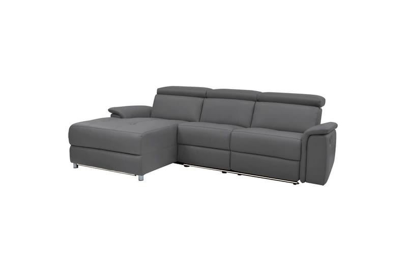 Kulmasohva 3-istuttava Pareli Antrasiitti, Sunday-kangas, Vasen Manuaalinen Levitettävä Tuoli - Antrasiitti, Sunday-kangas, Vasen Manuaalinen Levitettävä Tuoli - Huonekalut - Sohva - Mekanismisohva