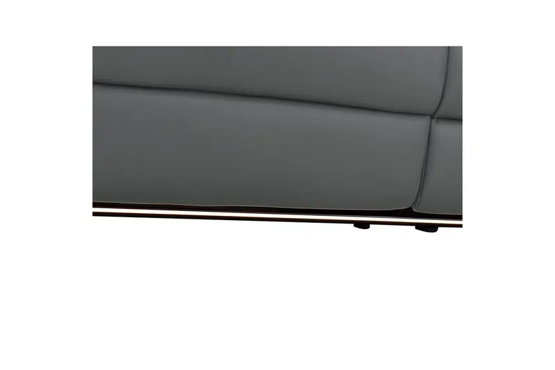 Kulmasohva 3-istuttava Pareli Harmaa, Nahka/PU, Sähköinen oikea lepohuone - Harmaa, Nahka/PU, Sähköinen oikea lepohuone - Huonekalut - Sohva - Nahkasohva