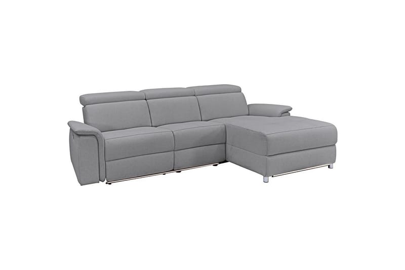 Kulmasohva 3-istuttava Pareli Harmaa, Hiekkakangas, Vasen Sähkökäyttöinen Levitettävä Tuoli, Harmaa, Hiekkakangas, Vasen Sähkökäyttöinen Levitettävä Tuoli