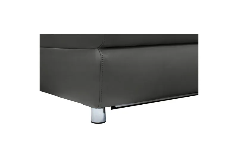 Kulmasohva 3-istuttava Pareli Musta, PU, Vasen Sähkökäyttöinen Levitettävä Tuoli - Musta, PU, Vasen Sähkökäyttöinen Levitettävä Tuoli - Huonekalut - Sohva - Nahkasohva