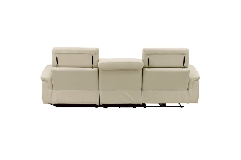 Kulmasohva 3-istuttava Pareli Valkoinen, Hiekkakangas, Sähköinen oikea lepohuone - Valkoinen, Hiekkakangas, Sähköinen oikea lepohuone - Huonekalut - Sohva - Mekanismisohva