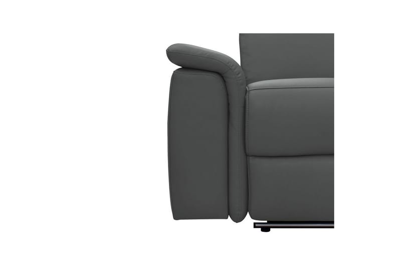 Kulmasohva 3-istuttava Pareli Harmaa, Nahka/PU, Manuaalinen oikea lepohuone - Harmaa, Nahka/PU, Manuaalinen oikea lepohuone - Huonekalut - Sohva - Nahkasohva