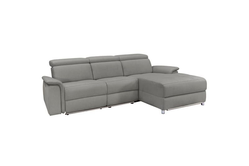Kulmasohva 3-istuttava Pareli Harmaa, Sunday-kangas, Manuaalinen oikea lepohuone - Harmaa, Sunday-kangas, Manuaalinen oikea lepohuone - Huonekalut - Sohva - Mekanismisohva