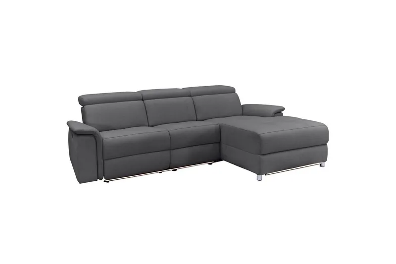 Kulmasohva 3-istuttava Pareli Antrasiitti, Sunday-kangas, Sähköinen oikea lepohuone - Antrasiitti, Sunday-kangas, Sähköinen oikea lepohuone - Huonekalut - Sohva - Mekanismisohva