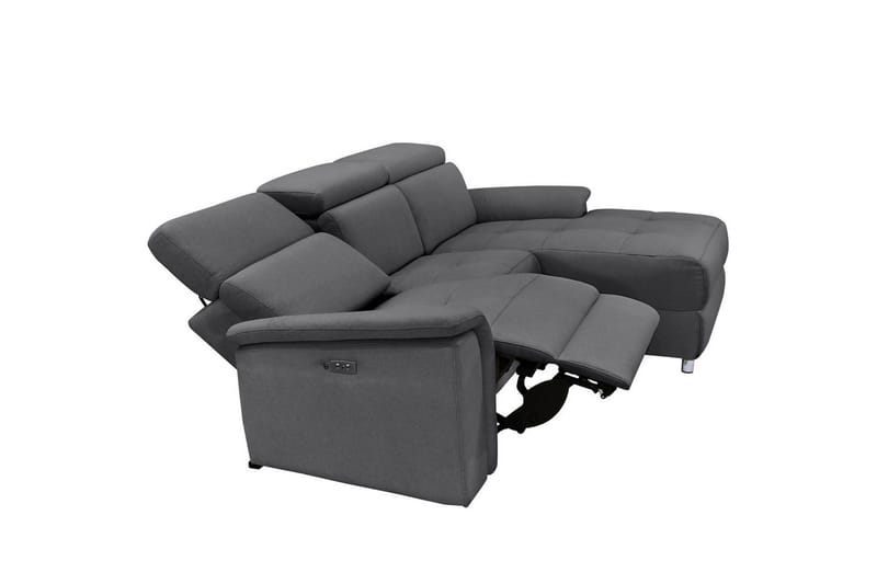 Kulmasohva 3-istuttava Pareli Antrasiitti, Sunday-kangas, Manuaalinen oikea lepohuone - Antrasiitti, Sunday-kangas, Manuaalinen oikea lepohuone - Huonekalut - Sohva - Mekanismisohva
