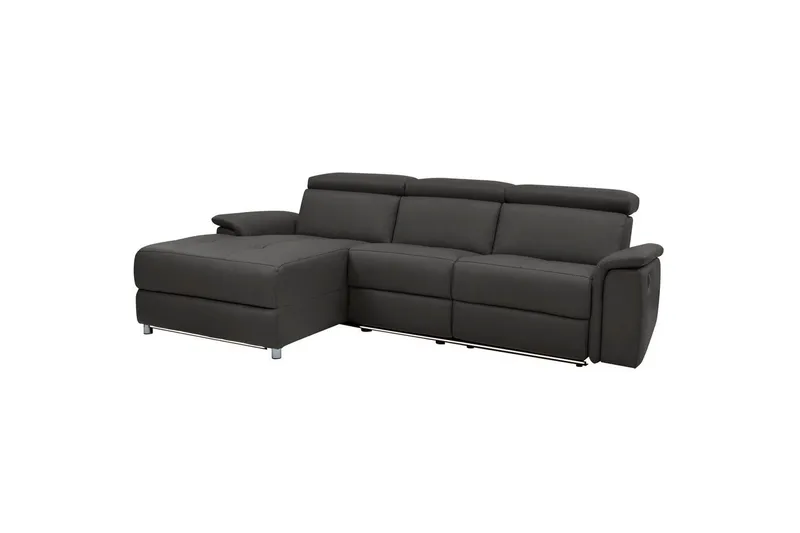 Kulmasohva 3-istuttava Pareli Ruskea, PU, Vasen Sähkökäyttöinen Levitettävä Tuoli, Ruskea, PU, Vasen Sähkökäyttöinen Levitettävä Tuoli