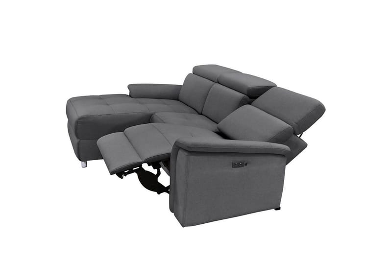 Kulmasohva 3-istuttava Pareli Antrasiitti, Sunday-kangas, Vasen Manuaalinen Levitettävä Tuoli - Antrasiitti, Sunday-kangas, Vasen Manuaalinen Levitettävä Tuoli - Huonekalut - Sohva - Mekanismisohva