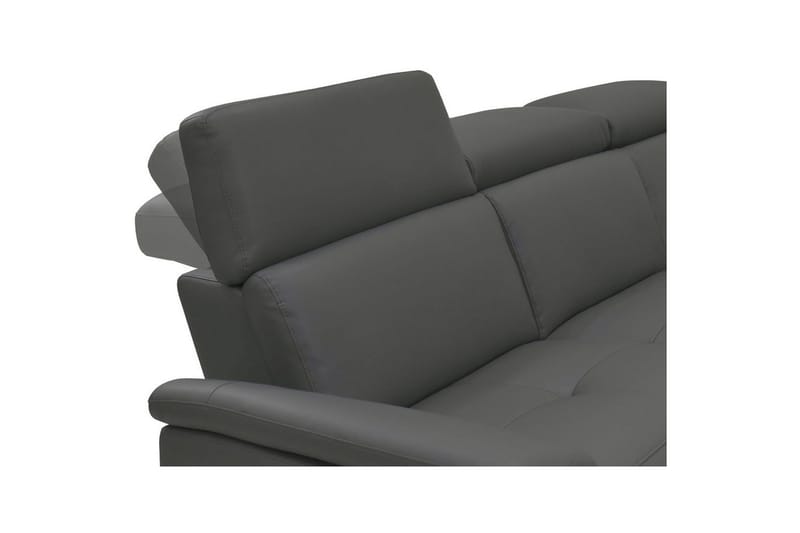 Kulmasohva 3-istuttava Pareli Harmaa, PU, Manuaalinen oikea lepohuone - Harmaa, PU, Manuaalinen oikea lepohuone - Huonekalut - Sohva - Nahkasohva