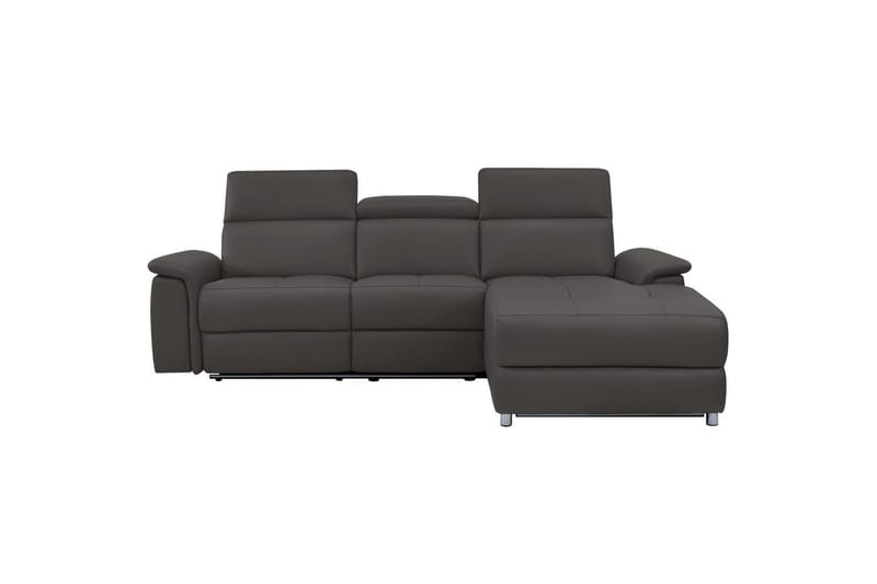 Kulmasohva 3-istuttava Pareli Ruskea, PU, Sähköinen oikea lepohuone - Ruskea, PU, Sähköinen oikea lepohuone - Huonekalut - Sohva - Nahkasohva