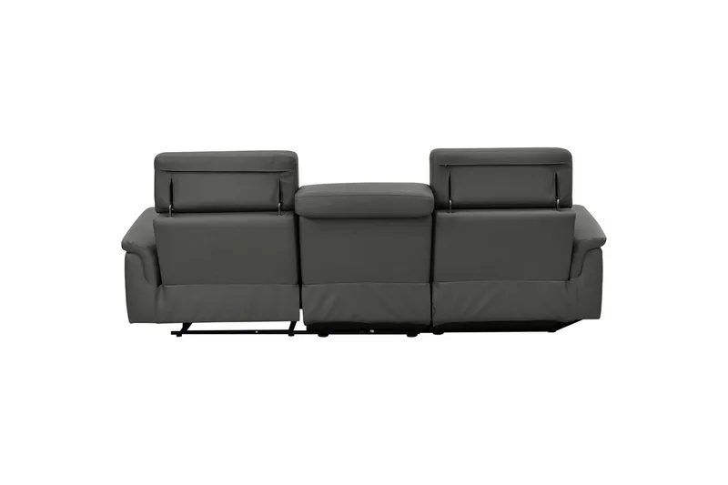 Kulmasohva 3-istuttava Pareli Musta, PU, Vasen Sähkökäyttöinen Levitettävä Tuoli - Musta, PU, Vasen Sähkökäyttöinen Levitettävä Tuoli - Huonekalut - Sohva - Nahkasohva