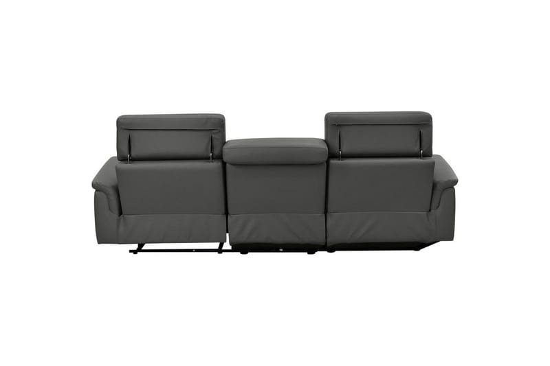 Kulmasohva 3-istuttava Pareli Musta, PU, Vasen Sähkökäyttöinen Levitettävä Tuoli - Musta, PU, Vasen Sähkökäyttöinen Levitettävä Tuoli - Huonekalut - Sohva - Nahkasohva