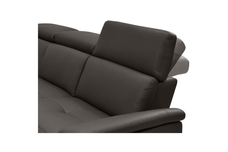 Kulmasohva 3-istuttava Pareli Ruskea, Nahka/PU, Vasen Sähkökäyttöinen Levitettävä Tuoli - Ruskea, Nahka/PU, Vasen Sähkökäyttöinen Levitettävä Tuoli - Huonekalut - Sohva - Nahkasohva