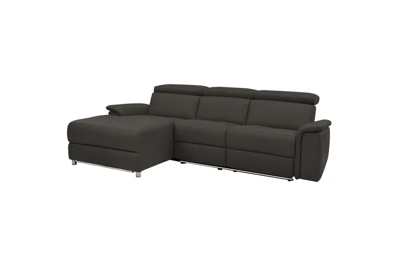 Kulmasohva 3-istuttava Pareli Ruskea, Nahka/PU, Vasen Manuaalinen Levitettävä Tuoli, Ruskea, Nahka/PU, Vasen Manuaalinen Levitettävä Tuoli