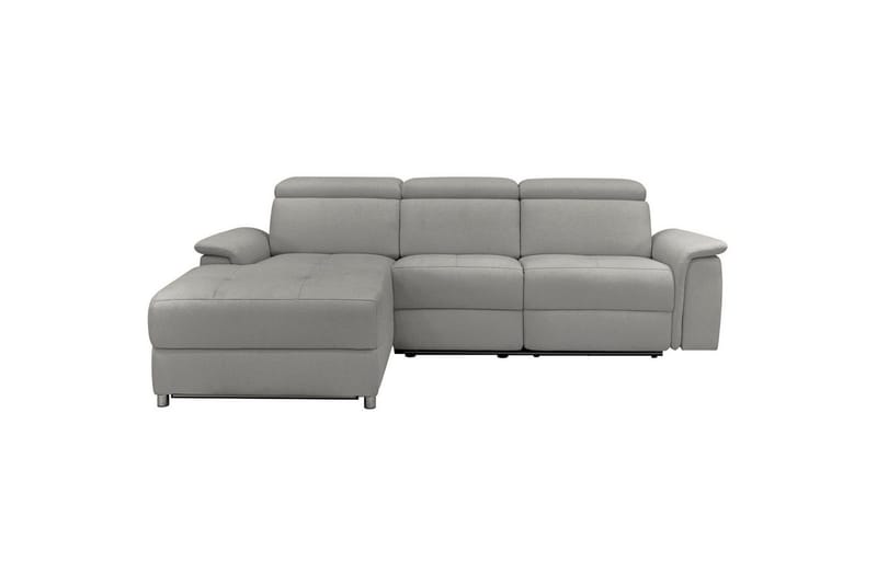 Kulmasohva 3-istuttava Pareli Harmaa, Sunday-kangas, Vasen Manuaalinen Levitettävä Tuoli - Harmaa, Sunday-kangas, Vasen Manuaalinen Levitettävä Tuoli - Huonekalut - Sohva - Mekanismisohva