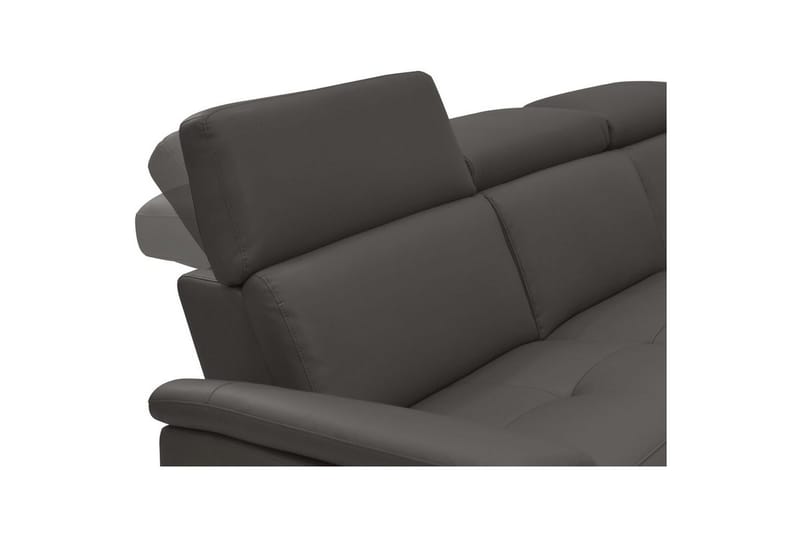 Kulmasohva 3-istuttava Pareli Ruskea, PU, Sähköinen oikea lepohuone - Ruskea, PU, Sähköinen oikea lepohuone - Huonekalut - Sohva - Nahkasohva