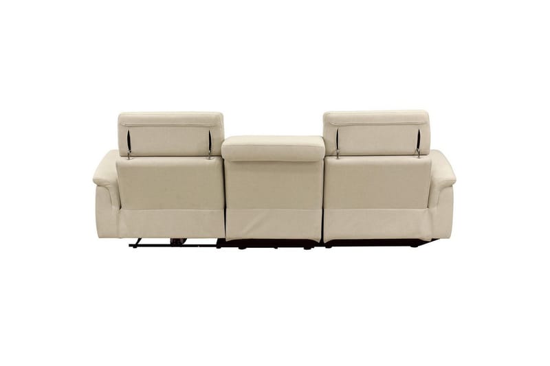 Kulmasohva 3-istuttava Pareli Valkoinen, Sunday-kangas, Vasen Manuaalinen Levitettävä Tuoli - Valkoinen, Sunday-kangas, Vasen Manuaalinen Levitettävä Tuoli - Huonekalut - Sohva - Mekanismisohva