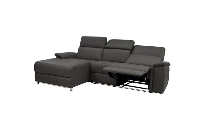 Kulmasohva 3-istuttava Pareli Ruskea, PU, Vasen Sähkökäyttöinen Levitettävä Tuoli - Ruskea, PU, Vasen Sähkökäyttöinen Levitettävä Tuoli - Huonekalut - Sohva - Nahkasohva