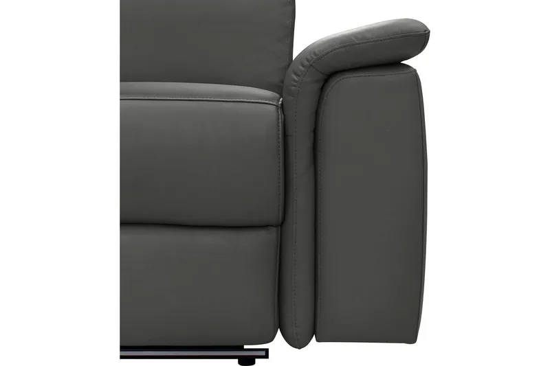 Kulmasohva 3-istuttava Pareli Musta, PU, Vasen Sähkökäyttöinen Levitettävä Tuoli - Musta, PU, Vasen Sähkökäyttöinen Levitettävä Tuoli - Huonekalut - Sohva - Nahkasohva