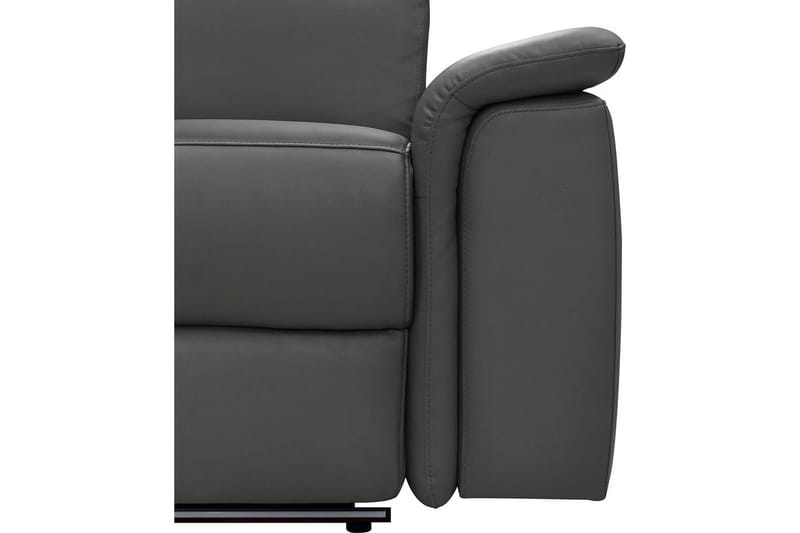 Kulmasohva 3-istuttava Pareli Musta, PU, Vasen Sähkökäyttöinen Levitettävä Tuoli - Musta, PU, Vasen Sähkökäyttöinen Levitettävä Tuoli - Huonekalut - Sohva - Nahkasohva