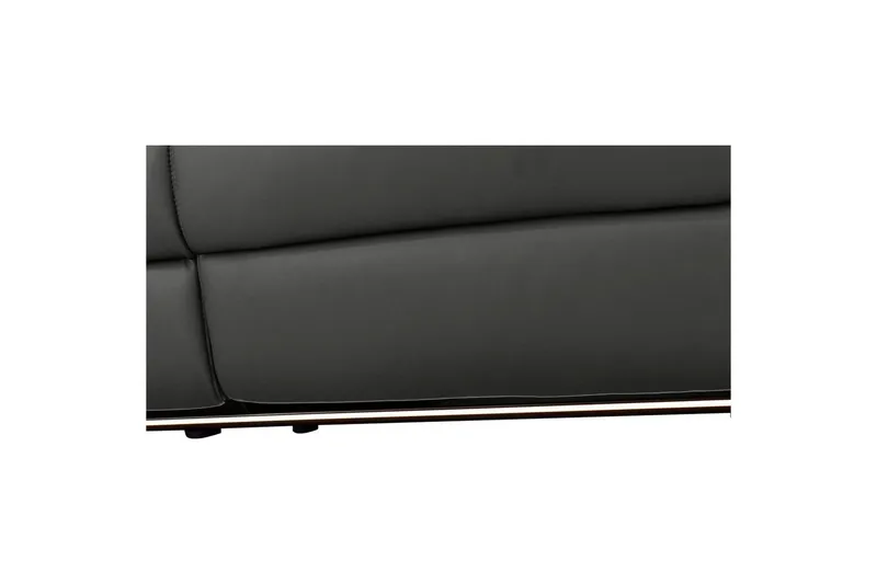 Kulmasohva 3-istuttava Pareli Musta, PU, Vasen Sähkökäyttöinen Levitettävä Tuoli - Musta, PU, Vasen Sähkökäyttöinen Levitettävä Tuoli - Huonekalut - Sohva - Nahkasohva