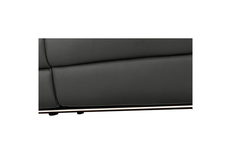 Kulmasohva 3-istuttava Pareli Musta, PU, Vasen Sähkökäyttöinen Levitettävä Tuoli - Musta, PU, Vasen Sähkökäyttöinen Levitettävä Tuoli - Huonekalut - Sohva - Nahkasohva