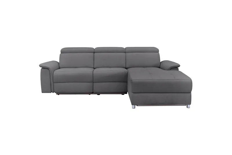 Kulmasohva 3-istuttava Pareli Antrasiitti, Sunday-kangas, Sähköinen oikea lepohuone - Antrasiitti, Sunday-kangas, Sähköinen oikea lepohuone - Huonekalut - Sohva - Mekanismisohva
