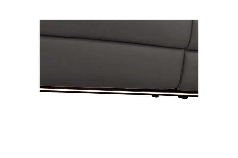 Kulmasohva 3-istuttava Pareli Ruskea, PU, Sähköinen oikea lepohuone - Ruskea, PU, Sähköinen oikea lepohuone - Huonekalut - Sohva - Nahkasohva