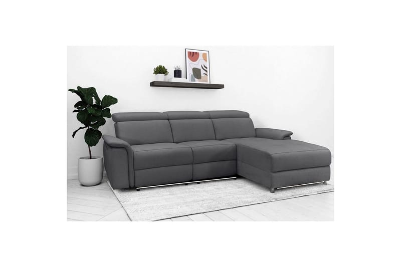 Kulmasohva 3-istuttava Pareli Antrasiitti, Sunday-kangas, Manuaalinen oikea lepohuone - Antrasiitti, Sunday-kangas, Manuaalinen oikea lepohuone - Huonekalut - Sohva - Mekanismisohva