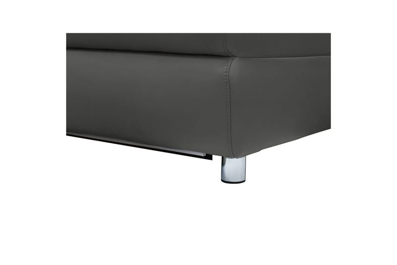 Kulmasohva 3-istuttava Pareli Harmaa, Nahka/PU, Manuaalinen oikea lepohuone - Harmaa, Nahka/PU, Manuaalinen oikea lepohuone - Huonekalut - Sohva - Nahkasohva