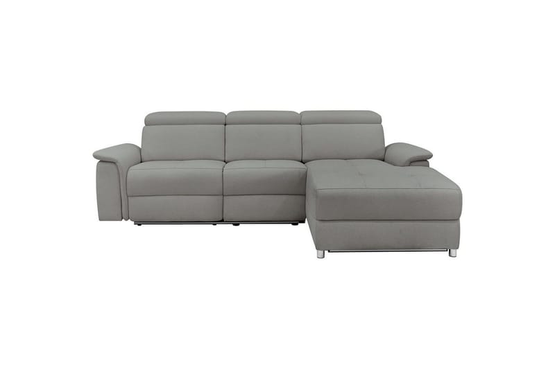 Kulmasohva 3-istuttava Pareli Harmaa, Sunday-kangas, Sähköinen oikea lepohuone - Harmaa, Sunday-kangas, Sähköinen oikea lepohuone - Huonekalut - Sohva - Mekanismisohva