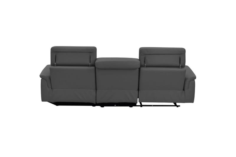 Kulmasohva 3-istuttava Pareli Harmaa, Nahka/PU, Manuaalinen oikea lepohuone - Harmaa, Nahka/PU, Manuaalinen oikea lepohuone - Huonekalut - Sohva - Nahkasohva