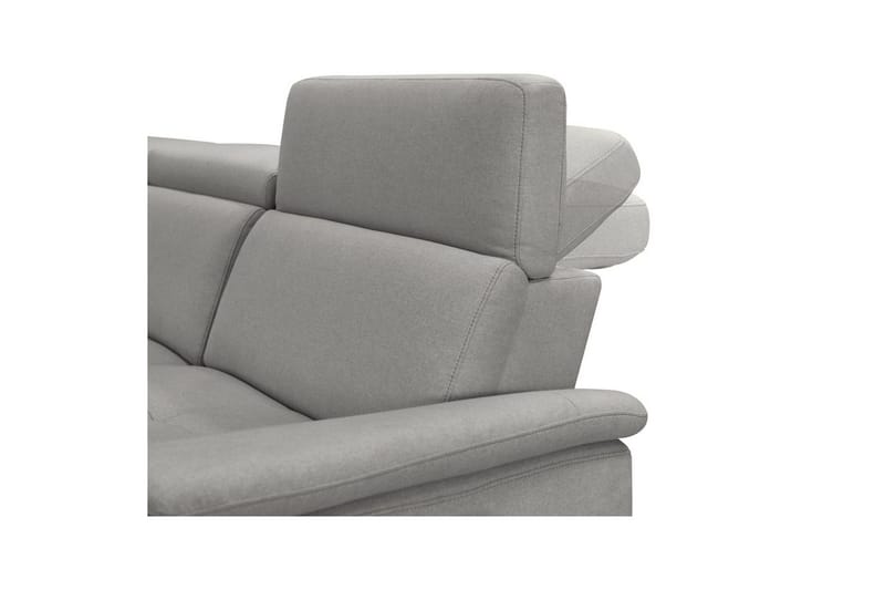 Kulmasohva 3-istuttava Pareli Harmaa, Sunday-kangas, Vasen Manuaalinen Levitettävä Tuoli - Harmaa, Sunday-kangas, Vasen Manuaalinen Levitettävä Tuoli - Huonekalut - Sohva - Mekanismisohva