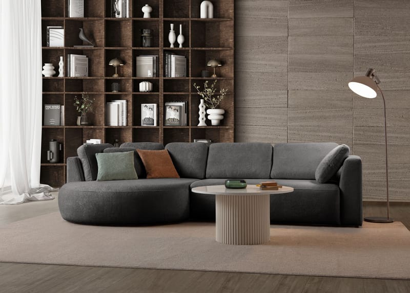 Kulmasohva Atelier Del Sofa Venezia Left (310 x 75 x 105 cm) Antrasiitti - Antrasiitti - Huonekalut - Sohva - Kulmasohva