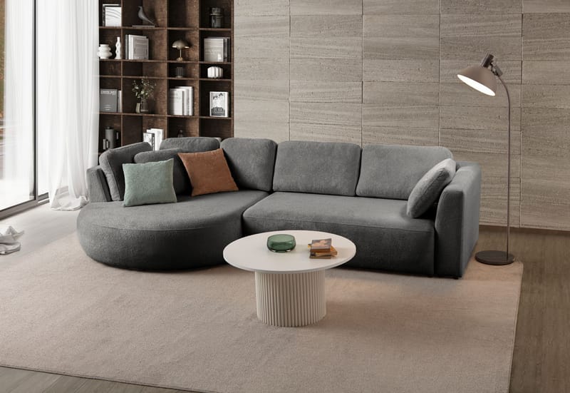 Kulmasohva Atelier Del Sofa Venezia Left (310 x 75 x 105 cm) Antrasiitti - Antrasiitti - Huonekalut - Sohva - Kulmasohva